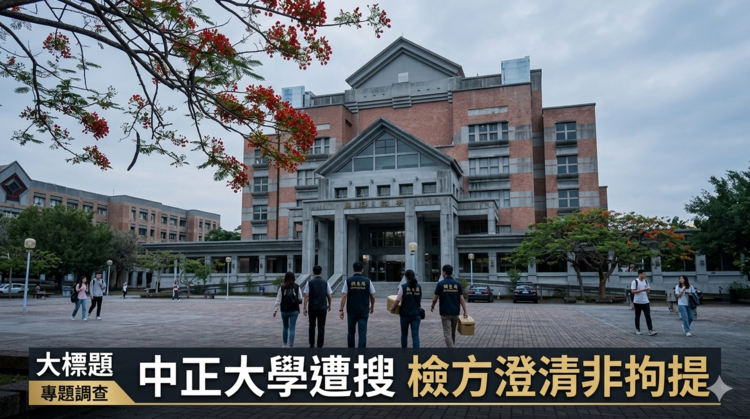 中正大學犯罪防治所遭搜　8師生被帶回引議論　檢方澄清並未拘提任何人