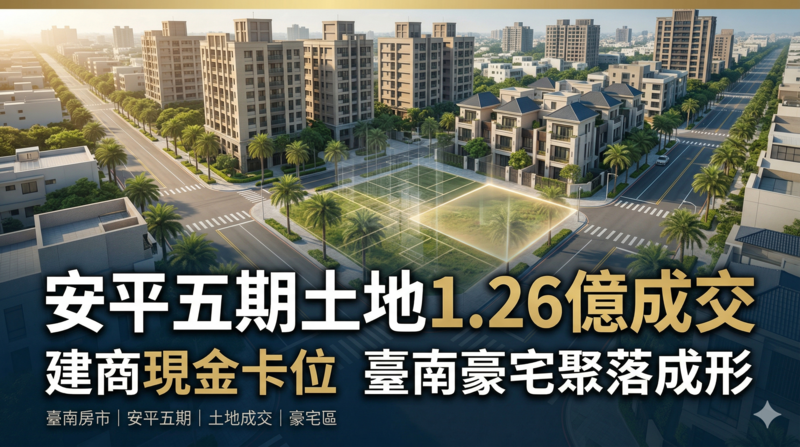 建商狂砸現金搶地！安平五期土地交易引爆豪宅聚落熱潮
