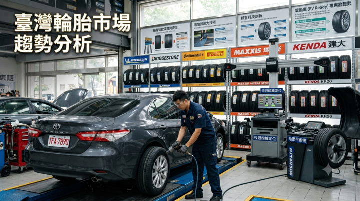 臺灣家用轎車輪胎市場最新分析　安全、靜音與電動車需求帶動品牌競爭全面升級
