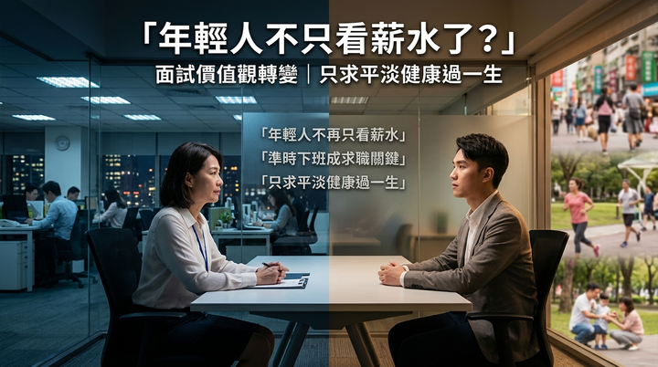 年輕人不在意薪水了？面試狂問「這三條件」　職場老人嘆：只求平淡健康過一生揭低薪焦慮