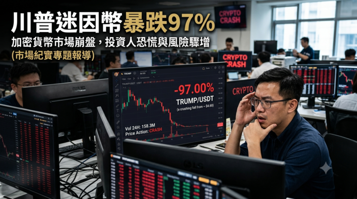 川普迷因幣暴跌97％　近百萬投資人帳面虧損38億美元　加密市場投機風險再受關注