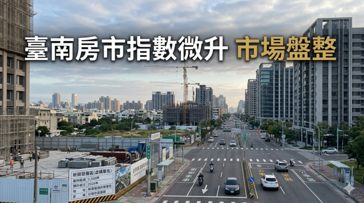 臺南市115年3月住宅價格月指數微幅上升　整體市場延續盤整格局南科效應持續發酵