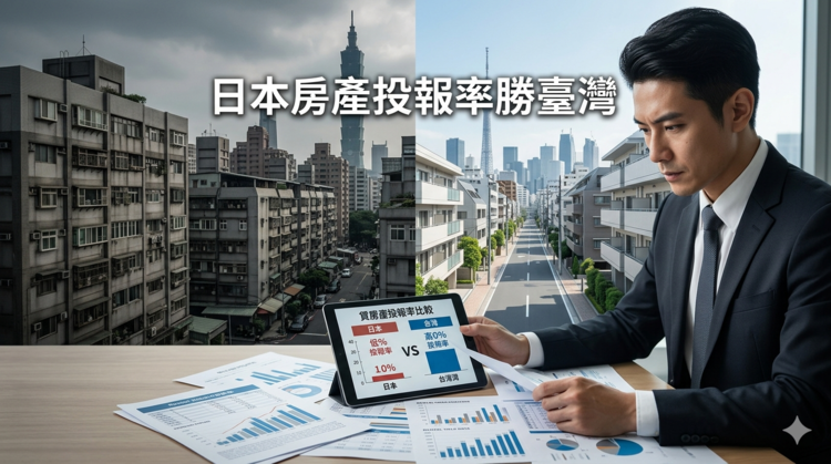 日本房產投報率為何贏臺灣？2026最新數據揭低租金報酬真相