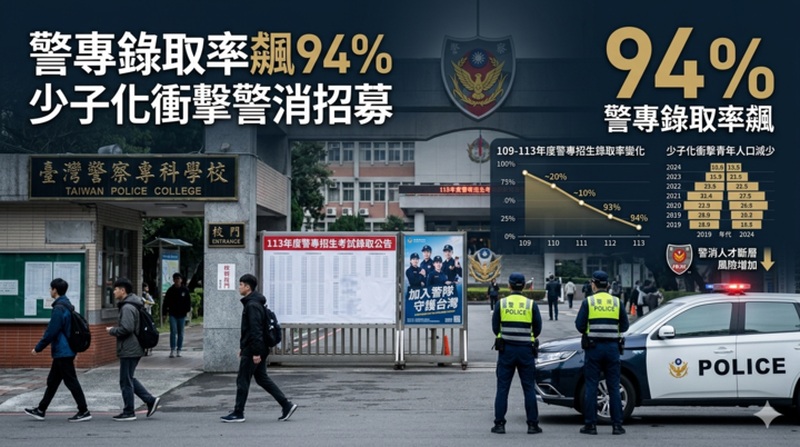 警專錄取率飆94%引爆熱議　學長直言警專恐迎史上最大招生危機