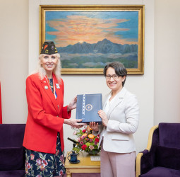 蕭美琴副總統接見美國海外作戰退伍軍人協會總會長魏眸娥　凝聚以實力確保和平守護臺灣民主自由共識