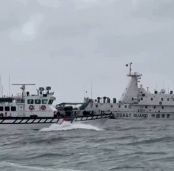 中國海警海象不佳再擾金門　海巡署併航監控強力驅離全程曝光