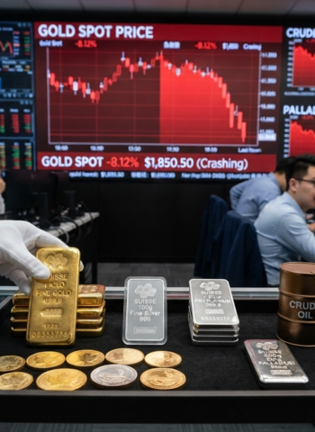 國際黃金價格重挫逾2%　中東局勢推升油價、美國升息預期升溫拖累金價走勢