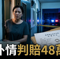 新竹婚外情糾紛判決出爐！小三涉恐嚇正宮揚言殺人、闖住宅宣示主權 判賠48萬元