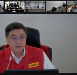 經濟部災害緊急應變小組26日8時提升一級開設　行政院長卓榮泰親視察勉勵同仁做好應變工作