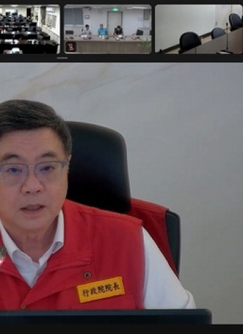 經濟部災害緊急應變小組26日8時提升一級開設　行政院長卓榮泰親視察勉勵同仁做好應變工作